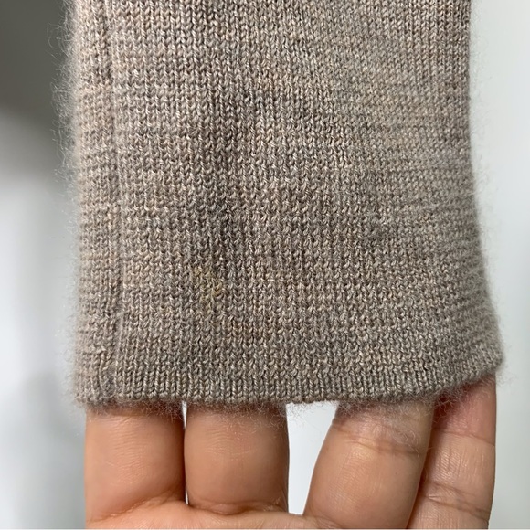 All Saints Womens Tan 100% Ode Cashmere Long Sleeve Crewneck Sweater Size Medium - Picture 8 of 14